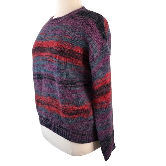 Aeropostale High-Low Sweater Crew Neckline Long Sleeves Size XL Purple - Picture 3 of 9